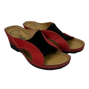 Reflexan ultra massage comfortable casual red slip on sandals